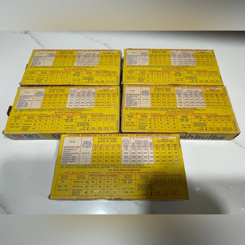 General Electric M3 Clear Flash Bulbs 5 Packs of 12 Bulbs